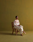 Kora Silk Kurti, Bamberg Satin Pallazo