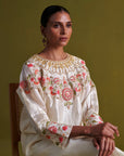 Kora Silk Kurti, Bamberg Satin Pallazo