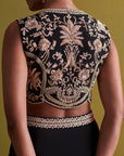 Black Hand Embroidered Bustier
