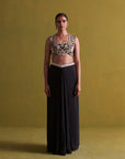 Black Hand Embroidered Bustier