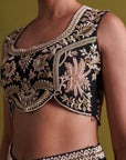 Black Hand Embroidered Bustier