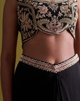 Black Hand Embroidered Bustier