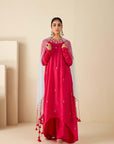Intricately Sequin Embroidered Ombre Georgette Anarkali Set