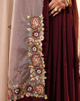 Intricately Handcrafted Anarkali/Sharara Set with Embroidery Details