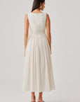 Ivory Ruched Corset Dress