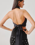 Hope Halter Neck Top in Black