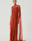 Tyra Slip Dress in Rust