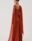 Tyra Slip Dress in Rust