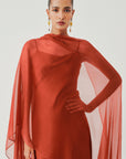Tyra Slip Dress in Rust