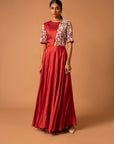 Red Embroidered Dress
