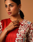 Red Embroidered Dress