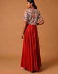Red Embroidered Dress