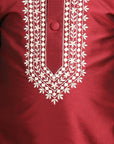 Threed Embroidery On Neck Line