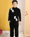 Flattened Thread Embroidery Flower Pattern