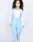 Suspender Pant,Shirt & Bow Set