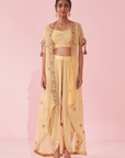 Gohar Yellow Cape Set