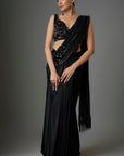 Tone Sequins Pre-Stiched Saree
