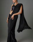 Black Pre-Stiched Saree