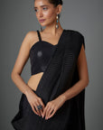 Black Pre-Stiched Saree