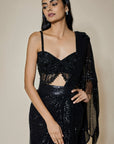Sequins Emblished Pre-Stiched Saree