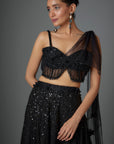 Pipe Embroidered Layerd Lehenga
