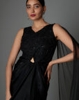 Bead Delicate And Classic Embroidered Cowl Dress