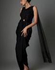 Bead Delicate And Classic Embroidered Cowl Dress