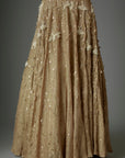 Tan Gold Sequins Lehenga