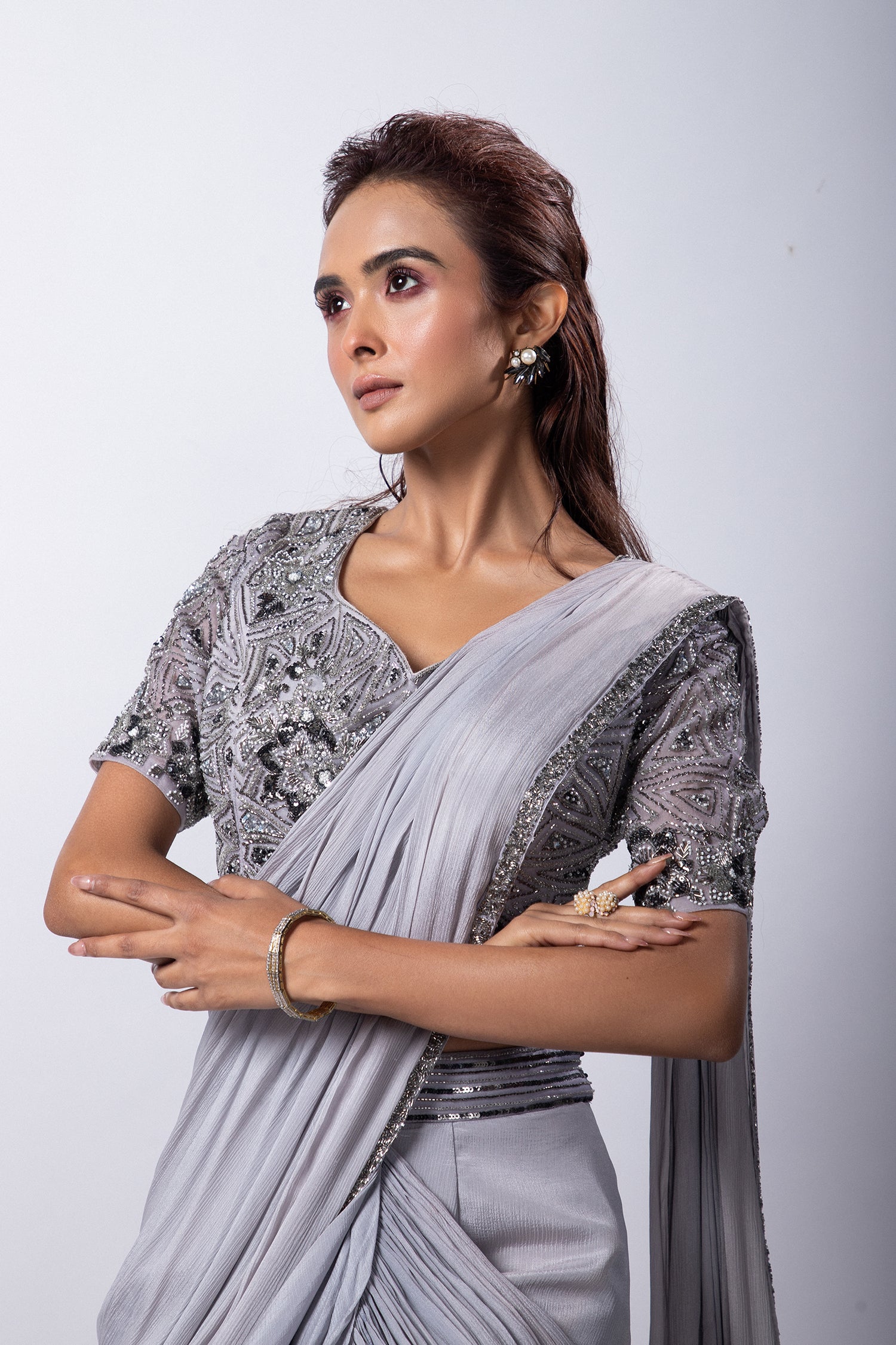 Remi Drape Saree Set