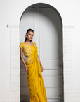 Yellow Blossom Drape Pant Set