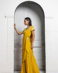 Yellow Blossom Drape Pant Set