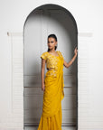 Yellow Blossom Drape Pant Set