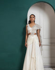 Romantic Pearl Embellished Drape Saree