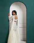 Ivory Shimmer Crystal Lehenga Set