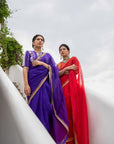 Red Gota Patti Border Saree Set