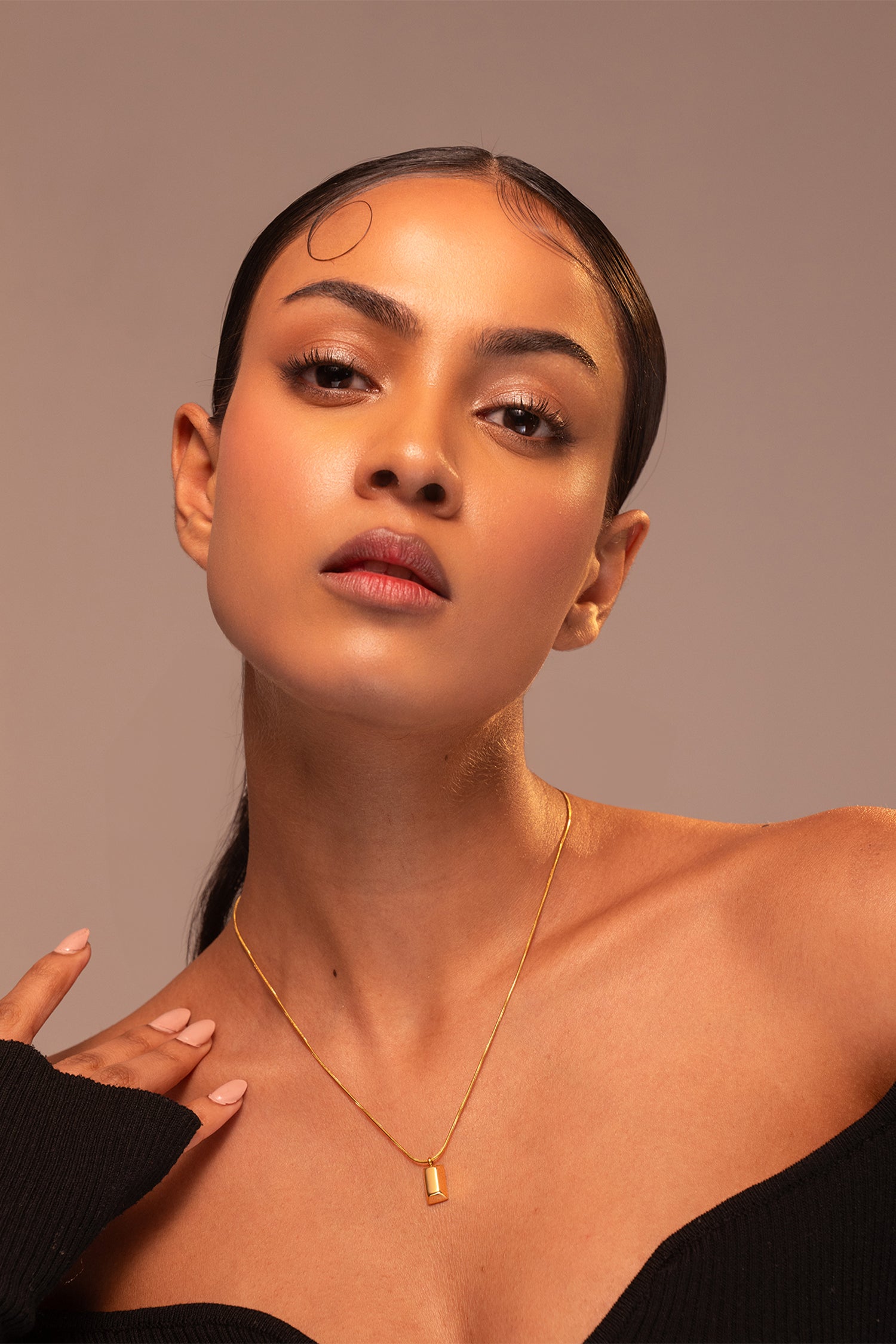 Brick Pendant Necklace