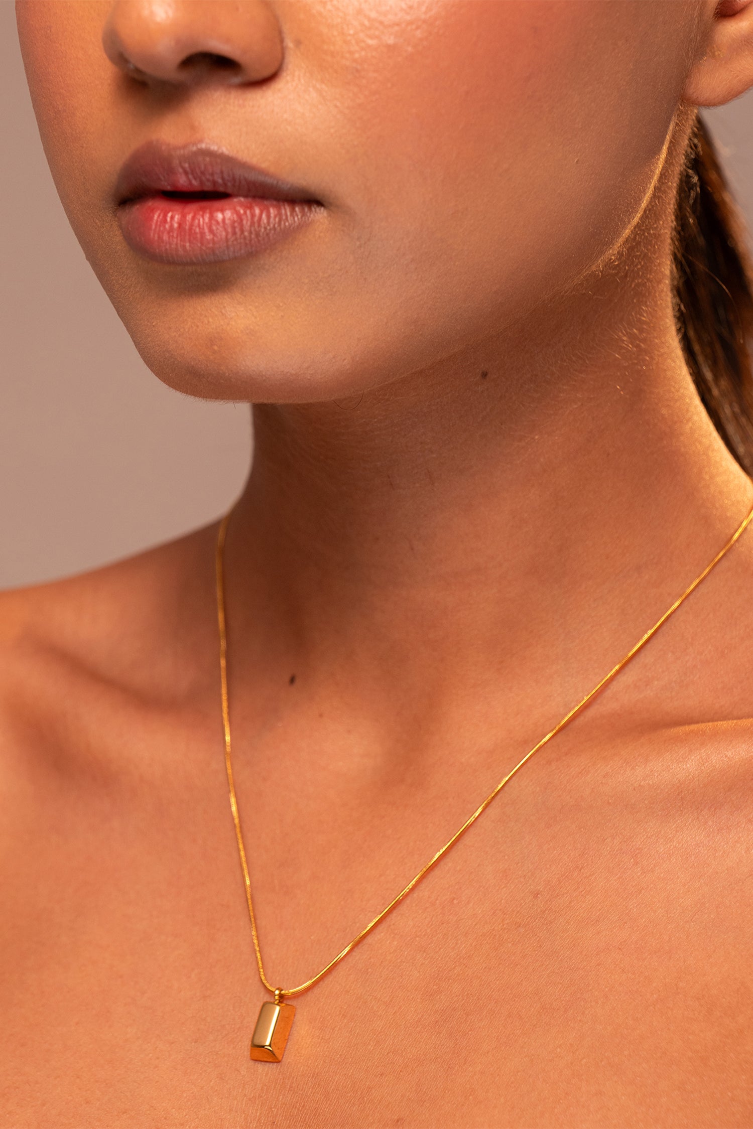 Brick Pendant Necklace