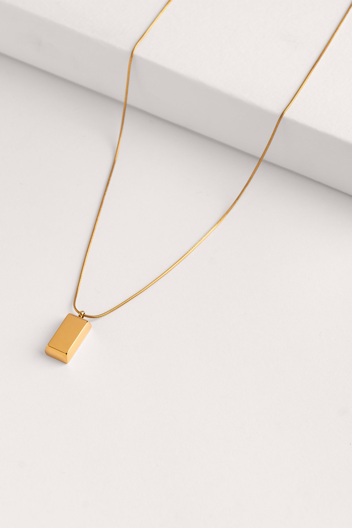 Brick Pendant Necklace