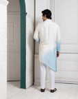 Ivory-Sky Ombre Kurta Set