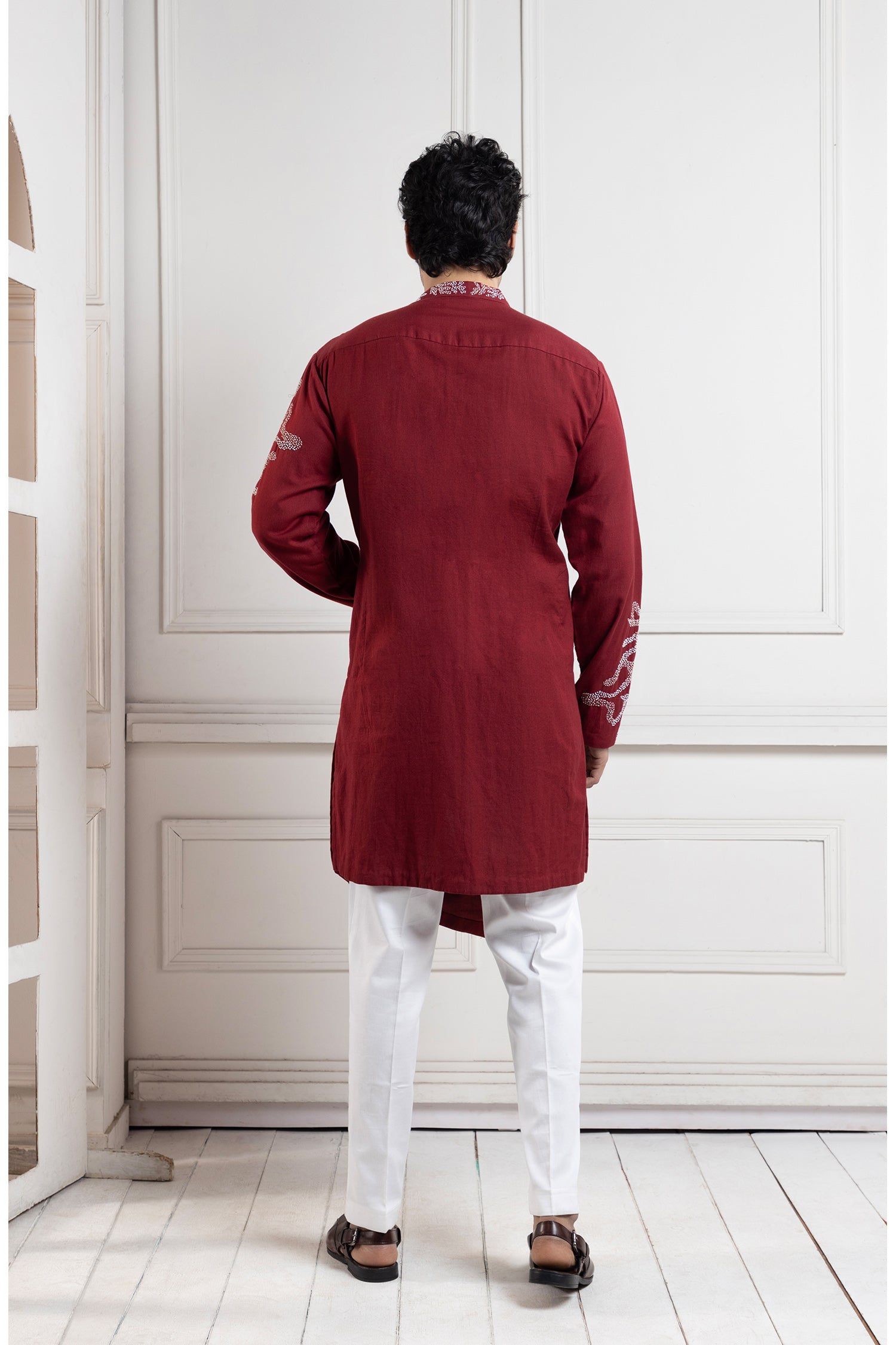Scarlet Vine Embroidered Kurta