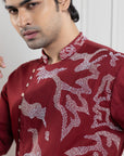Scarlet Vine Embroidered Kurta