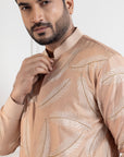 Golden Palm Silk Kurta