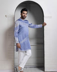 Azure Bloom Embroidered Kurta