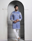 Azure Bloom Embroidered Kurta