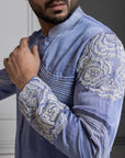 Azure Bloom Embroidered Kurta