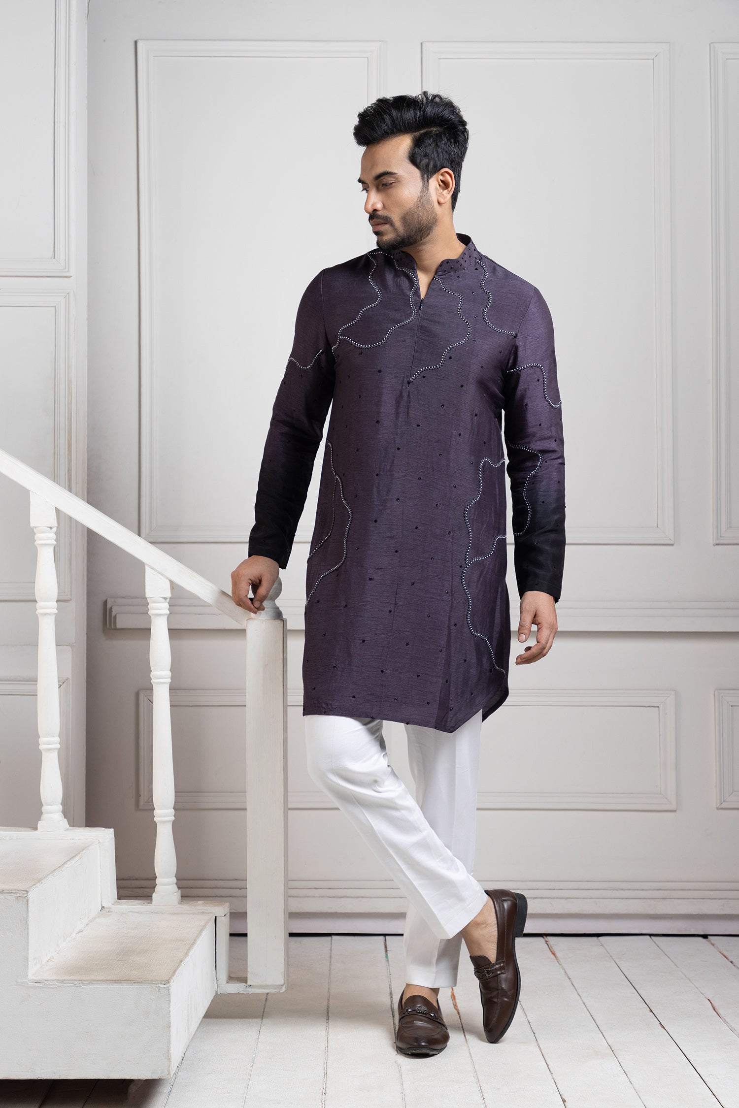 Eclipsed Elegance Embroidered Kurta