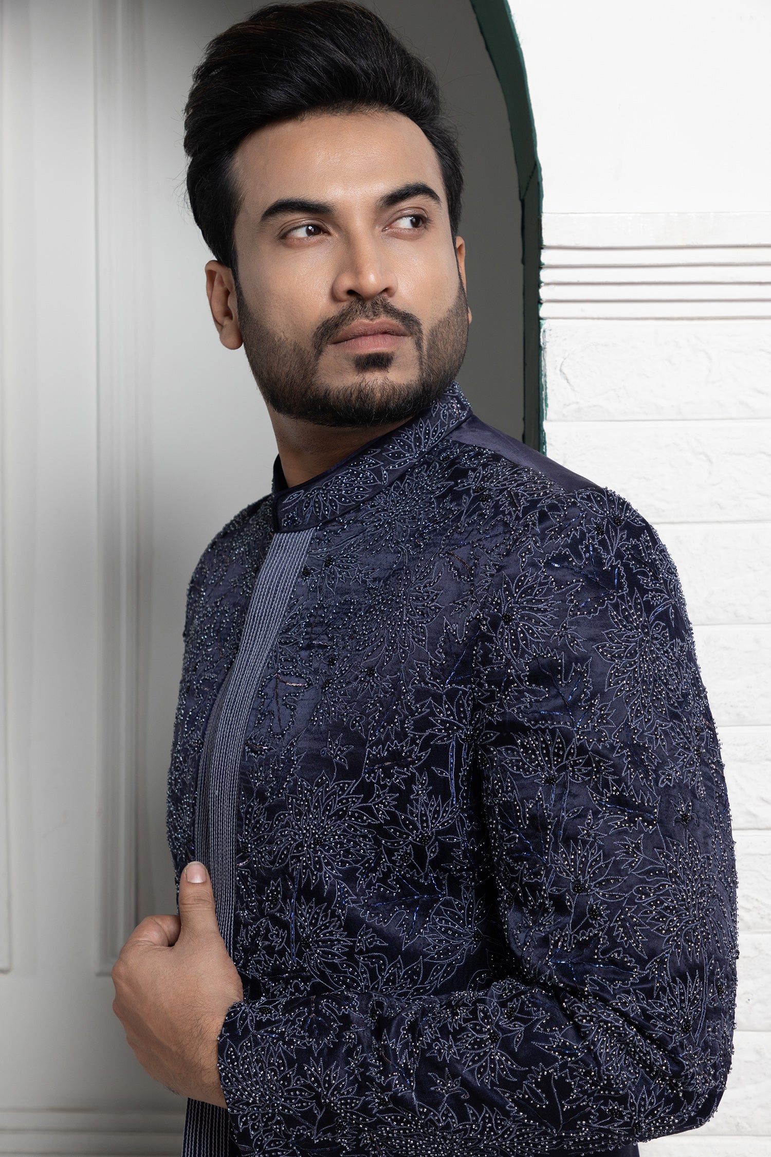 Majestic Midnight Hues Bandhgala