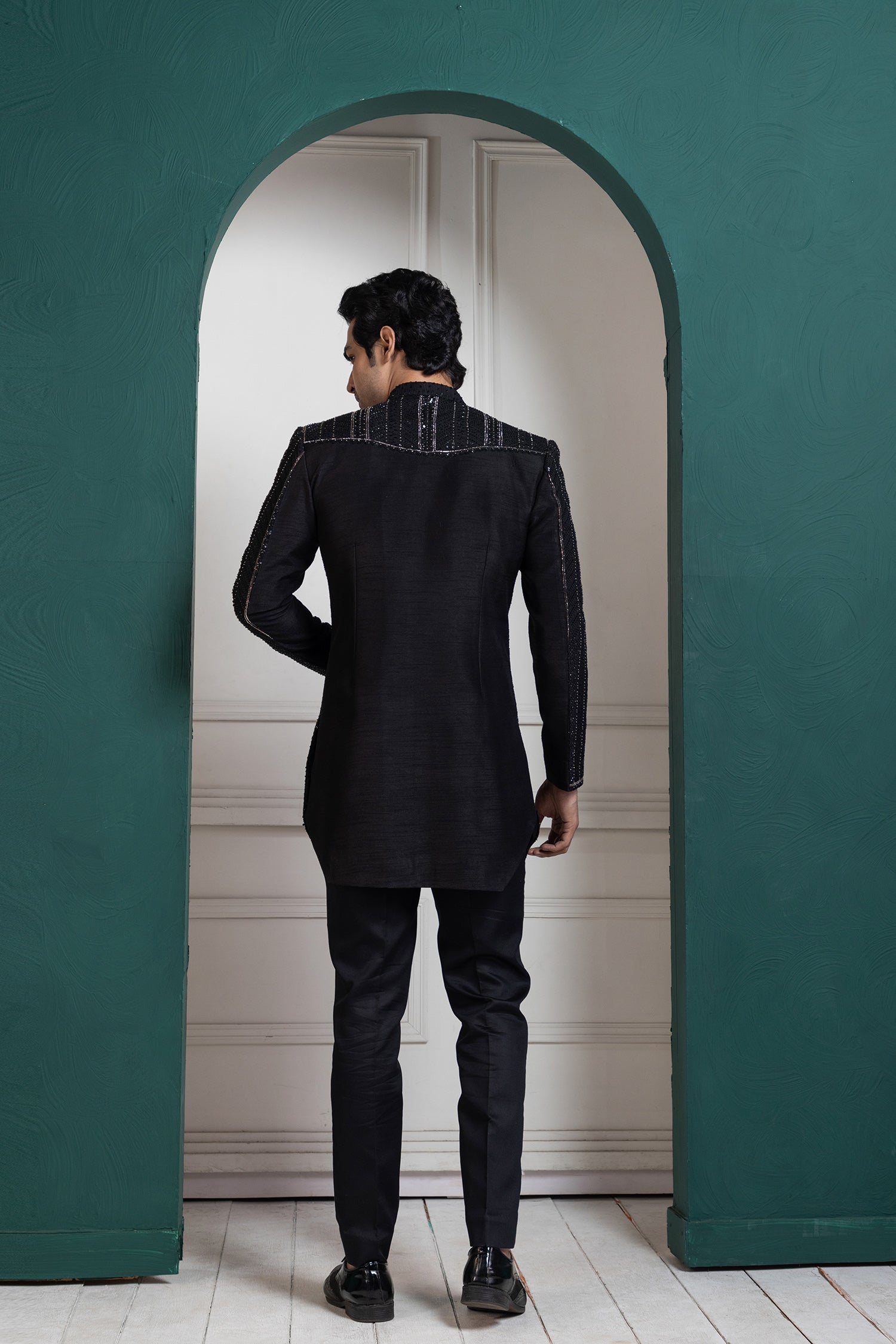 Obsidian Glimmer Bandhgala