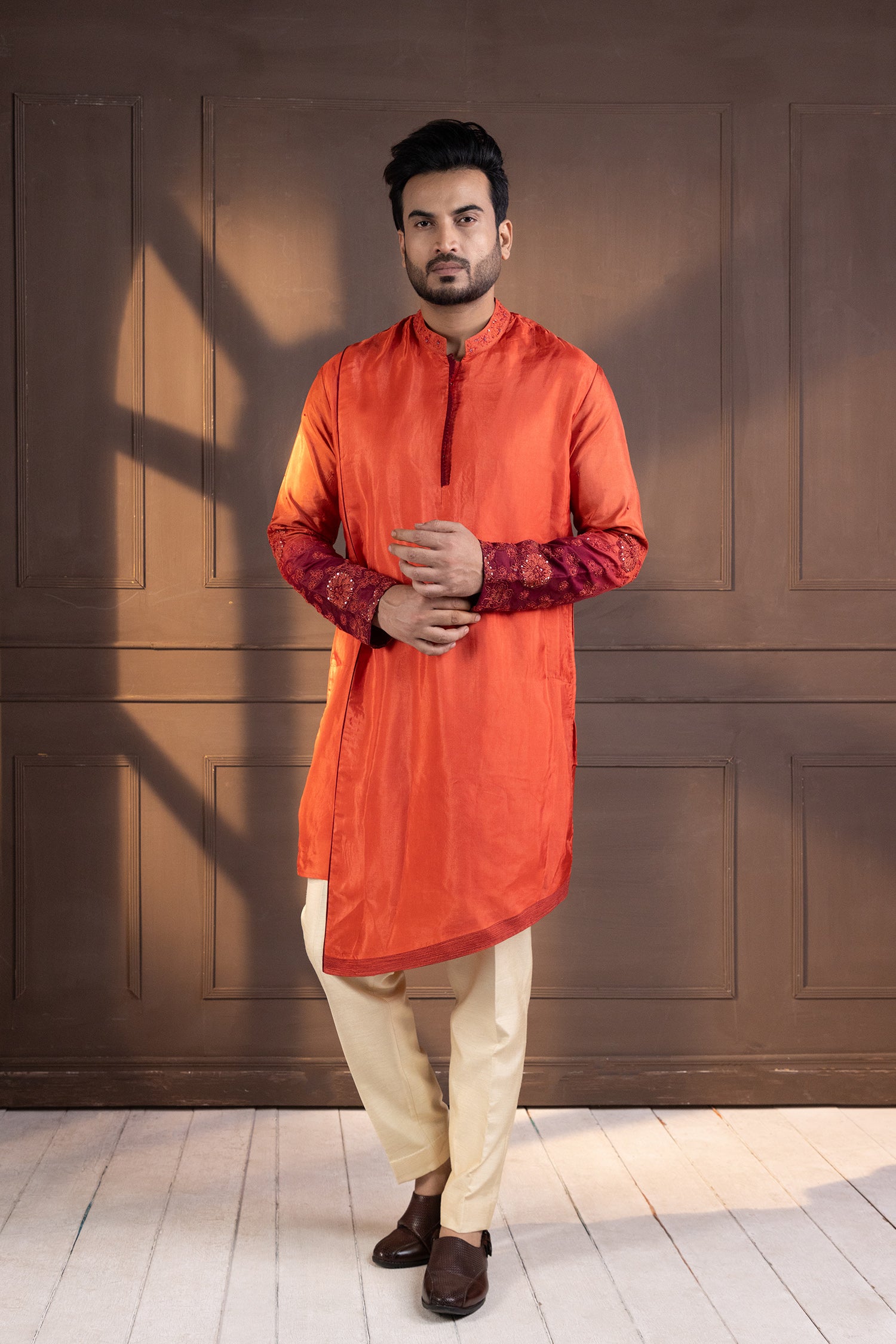 Sunset Bloom Embroidered Kurta