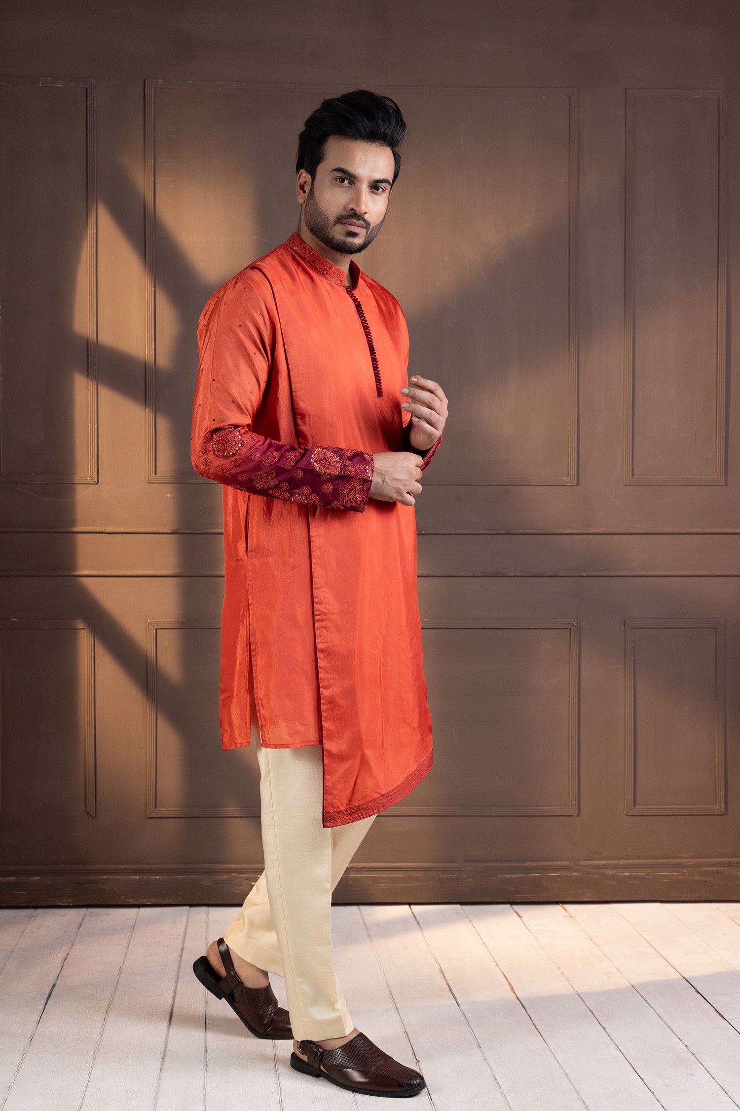 Sunset Bloom Embroidered Kurta